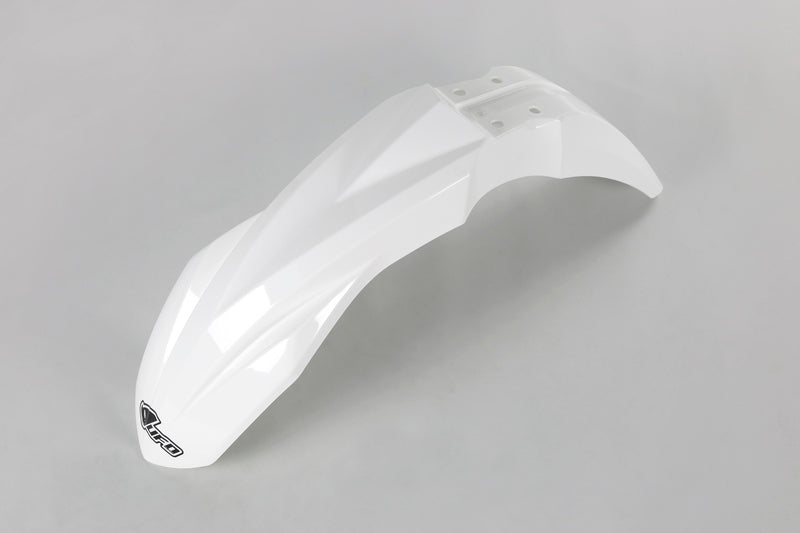 UFO PLASTIC FRONT FENDER, WHT/WHT