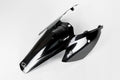 UFO PLASTIC REAR FENDER, BLK/BLK