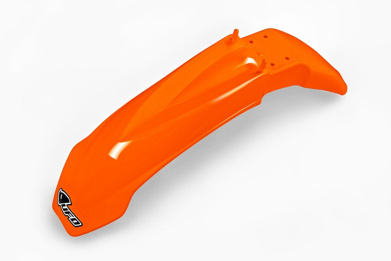 UFO PLASTIC FRONT FENDER, ORG/ORG