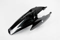 UFO PLASTIC REAR FENDER, BLK/BLK
