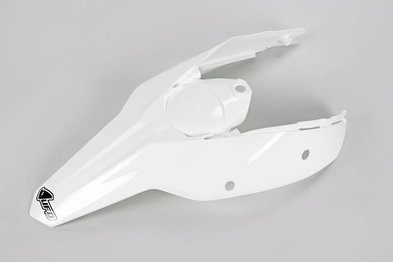 UFO PLASTIC REAR FENDER, WHT/WHT
