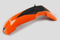 UFO PLASTIC FRONT FENDER, ORG/ORG