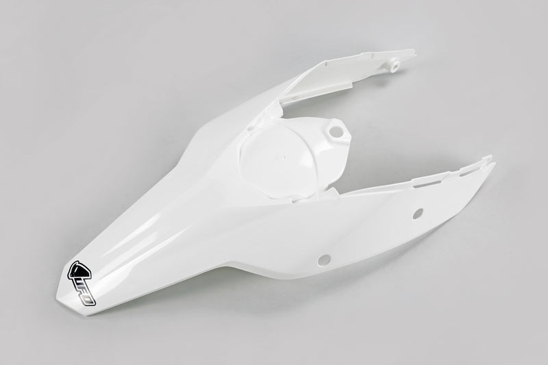 UFO PLASTIC REAR FENDER, WHT/WHT