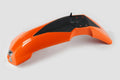 UFO PLASTIC FRONT FENDER, ORG/ORG