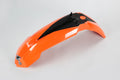 UFO PLASTIC FRONT FENDER, ORG/ORG