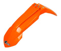 UFO PLASTIC FRONT FENDER, ORG/ORG
