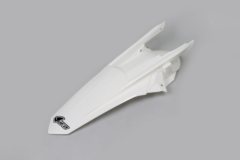UFO PLASTIC REAR FENDER, WHT/WHT