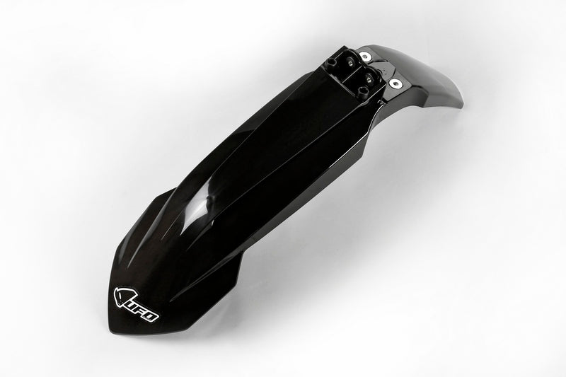 UFO PLASTIC FRONT FENDER, BLK/BLK