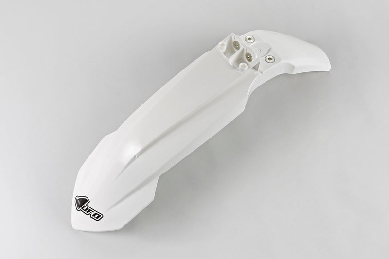 UFO PLASTIC FRONT FENDER, WHT/WHT