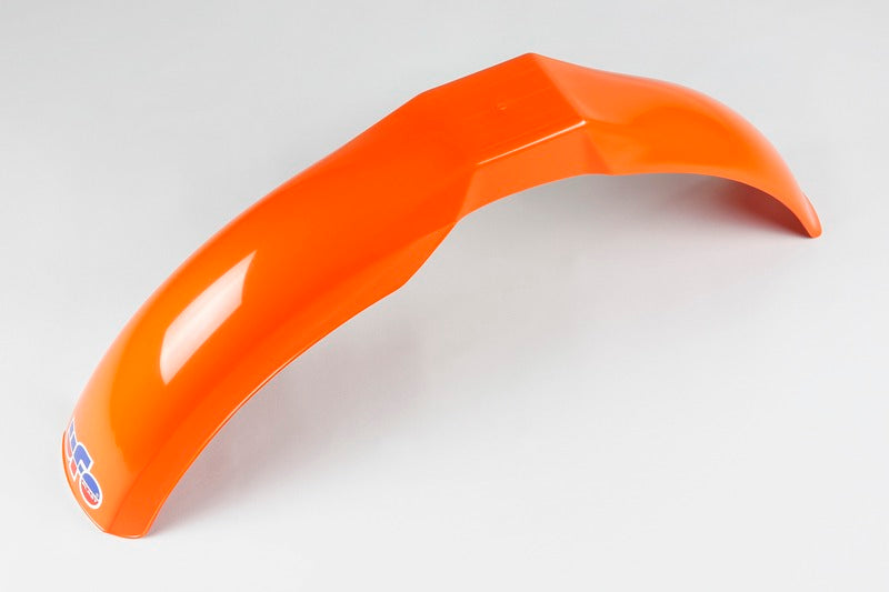 UFO PLASTIC FRONT FENDER, ORG/ORG