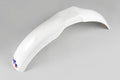 UFO PLASTIC FRONT FENDER, WHT/WHT