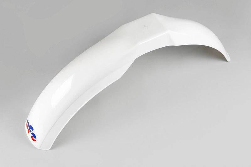 UFO PLASTIC FRONT FENDER, WHT/WHT