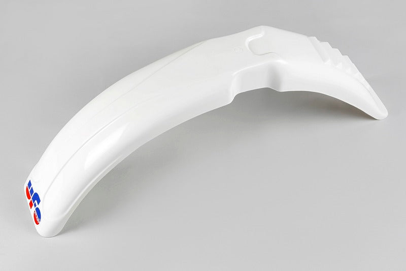 UFO PLASTIC FRONT FENDER, WHT/WHT