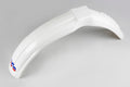 UFO PLASTIC FRONT FENDER, WHT/WHT