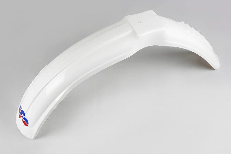 UFO PLASTIC FRONT FENDER, WHT/WHT
