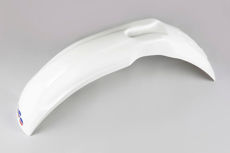 UFO PLASTIC FRONT FENDER, WHT/WHT
