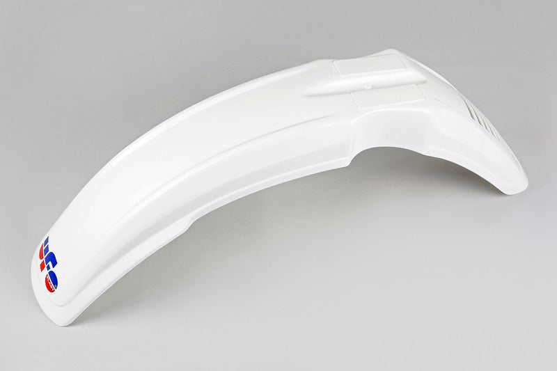 UFO PLASTIC FRONT FENDER, WHT/WHT