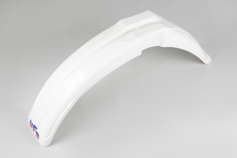 UFO PLASTIC FRONT FENDER, WHT/WHT