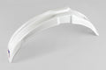 UFO PLASTIC FRONT FENDER, WHT/WHT