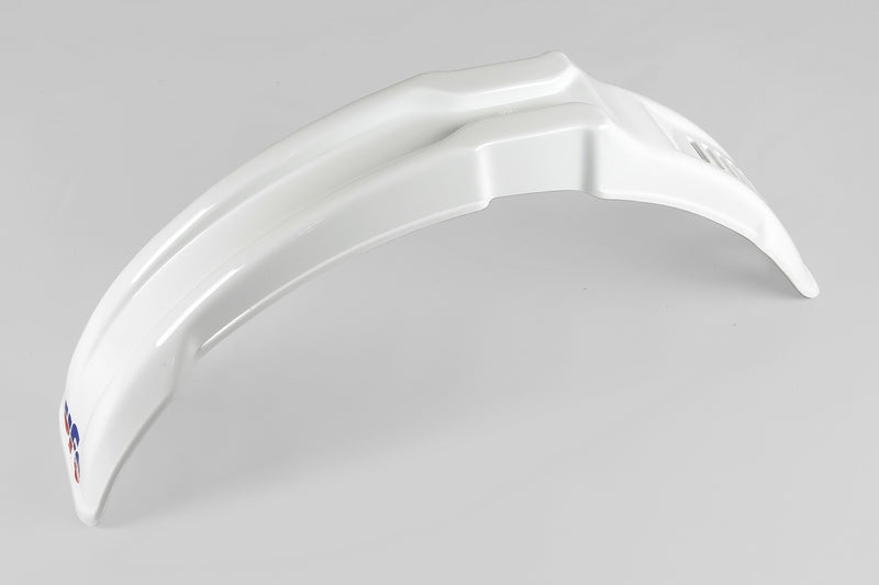 UFO PLASTIC FRONT FENDER, WHT/WHT