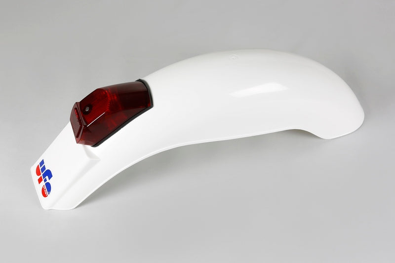 UFO PLASTIC REAR FENDER, WHT/WHT