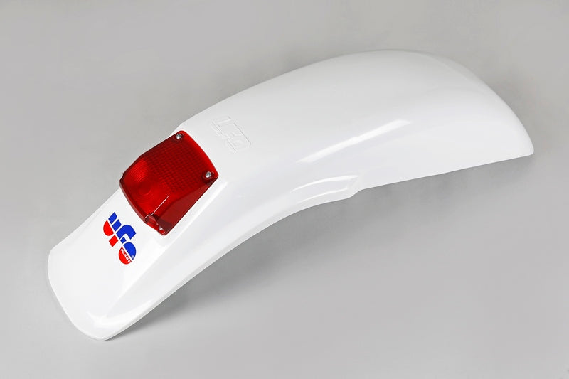 UFO PLASTIC REAR FENDER, WHT/WHT