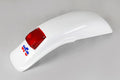 UFO PLASTIC REAR FENDER, WHT/WHT