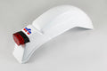 UFO PLASTIC REAR FENDER, WHT/WHT