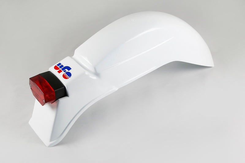 UFO PLASTIC REAR FENDER, WHT/WHT