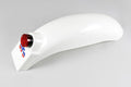 UFO PLASTIC REAR FENDER, WHT/WHT