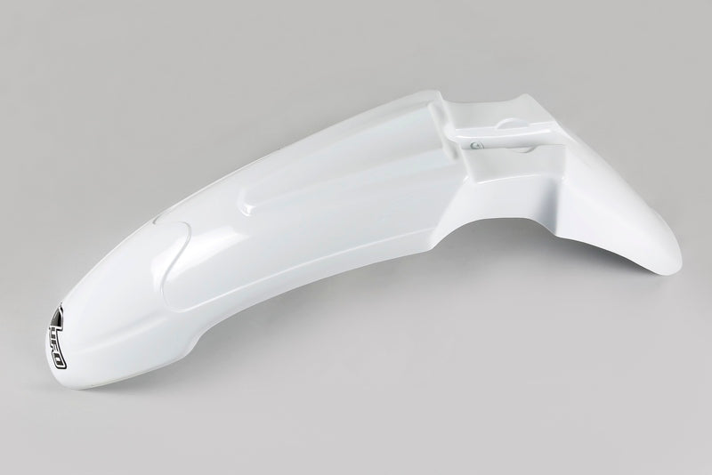 UFO PLASTIC FRONT FENDER, WHT/WHT