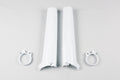 UFO PLASTIC FORK GUARD, WHT/WHT