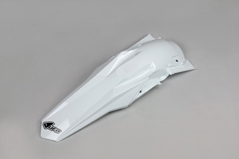 UFO PLASTIC REAR FENDER, WHT/WHT