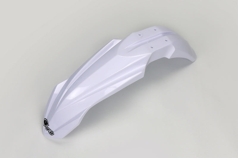 UFO PLASTIC FRONT FENDER, WHT/WHT