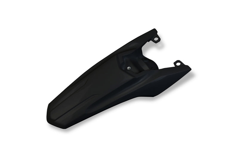 UFO PLASTIC REAR FENDER, BLK/BLK