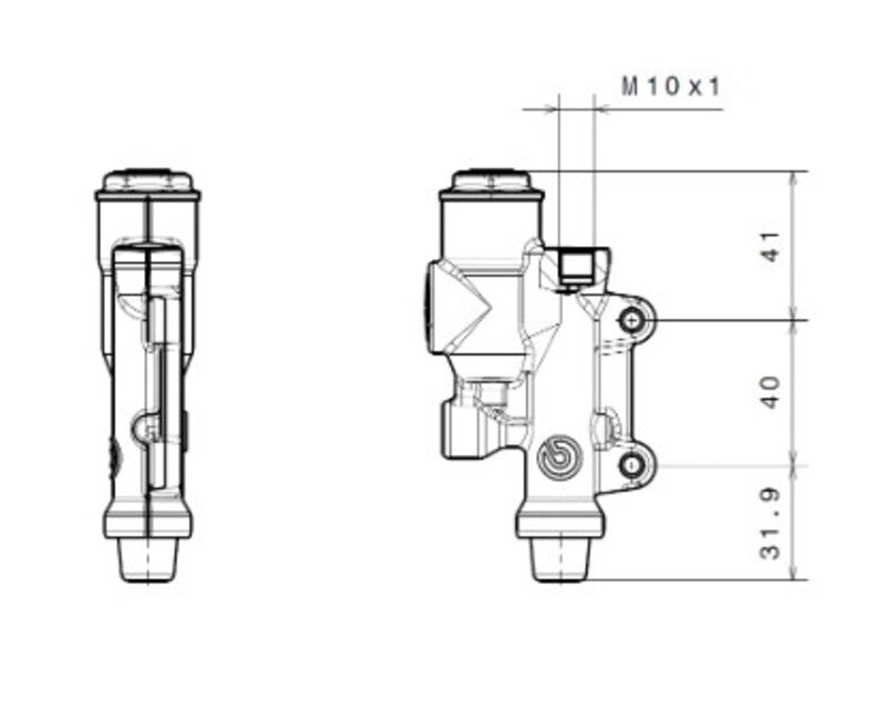 BREMB MASTER CYL REAR - 13 - TITANIUM