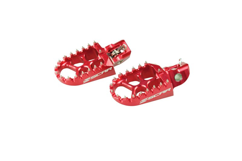 SCAR FOOT PEGS EVO, RED