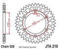 JTSPR RR SPROC 520 ALU 210, RED, 50