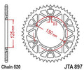 JTSPR RR SPROC 520 ALU 897, 51, BLK