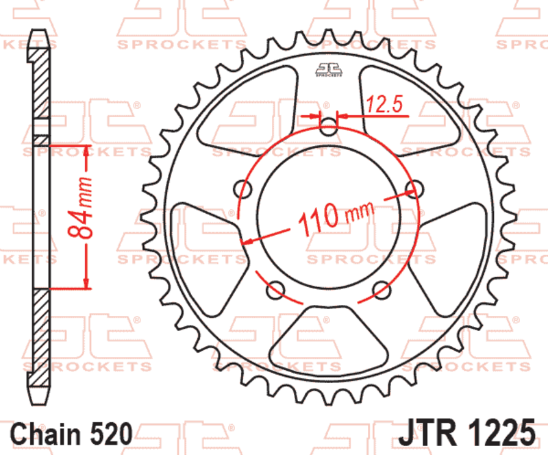 JTSPR RR SPROC 520 ST 1225, 41, STL