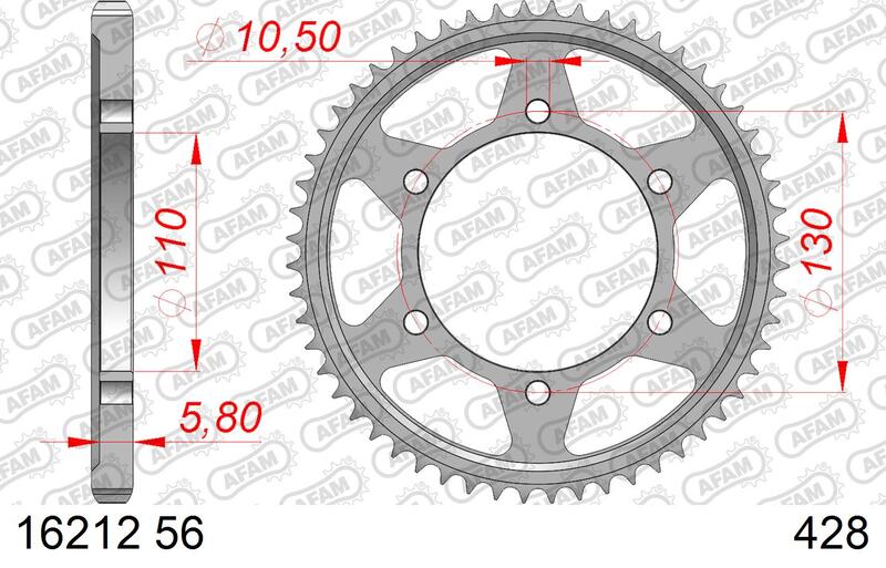 AFAM RR SPROC 428 ST 16212, 56, STL