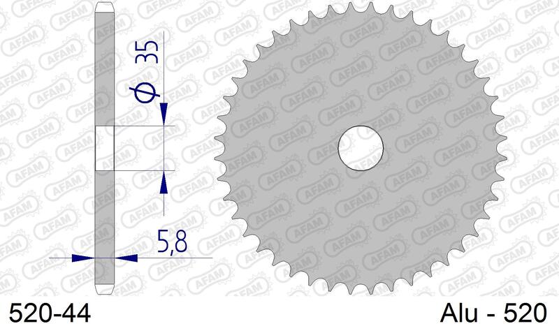 AFAM RR SPROC 520, 44, ALU
