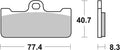 BREMB BRAKE PADS TYPE 07BB10 SR SINTER