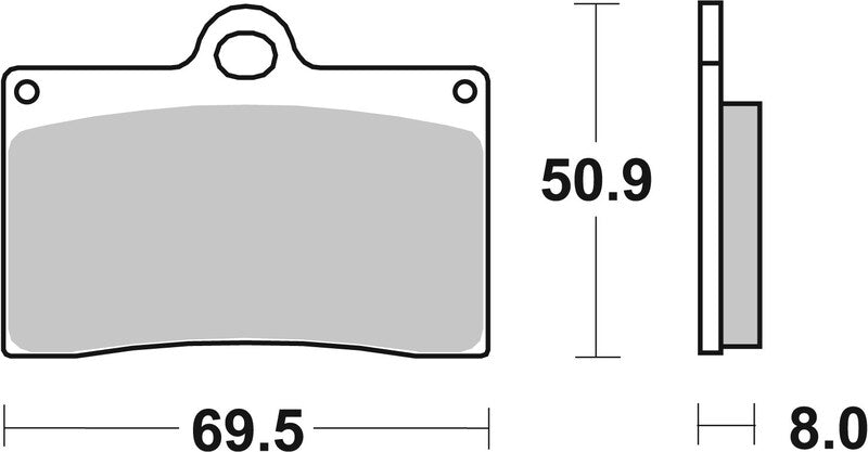 BREMB BRAKE PADS TYPE 07BB15 SR SINTER