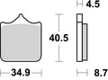 BREMB BRAKE PADS TYPE 07BB33 SR SINTER