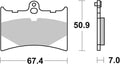BREMB BRAKE PADS TYPE 07GR56 SR SINTER