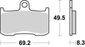 BREMB BRAKE PADS TYPE 07KA23 SR SINTER