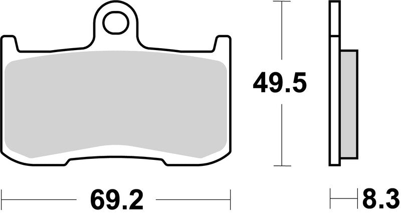 BREMB BRAKE PADS TYPE 07KA23 SR SINTER