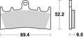 BREMB BRAKE PADS TYPE 07SU19 SR SINTER