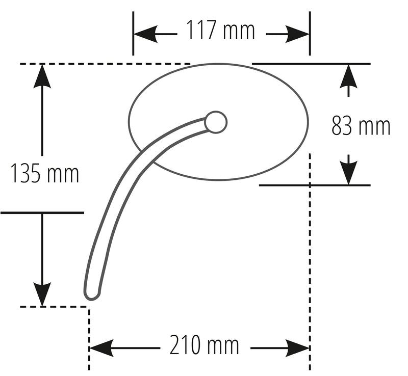 HIGHS VICTORY FAIRING MIRROR